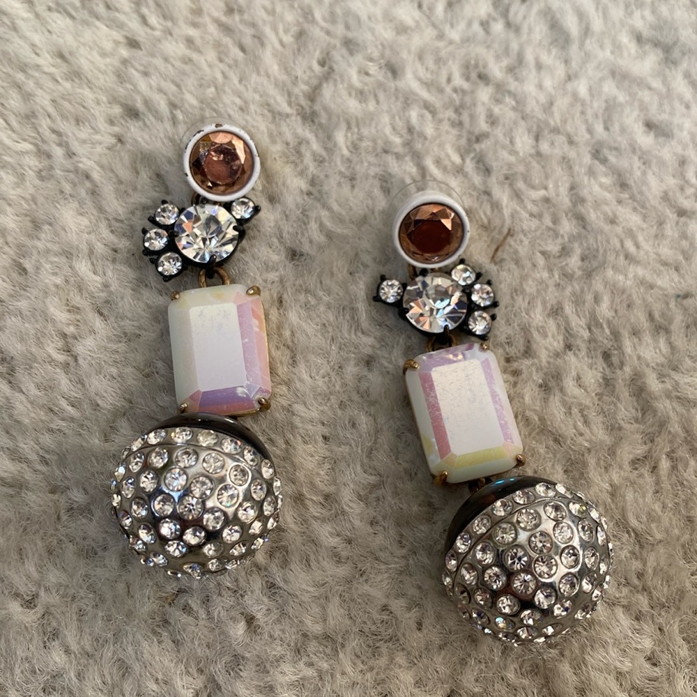 J.Crew brulee drop disco ball earrings